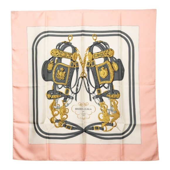 HERMES Accessories - Hermes Carre 90 Brides de Gala Ceremonial Bridle Scarf/Muffler, Large Size, P...